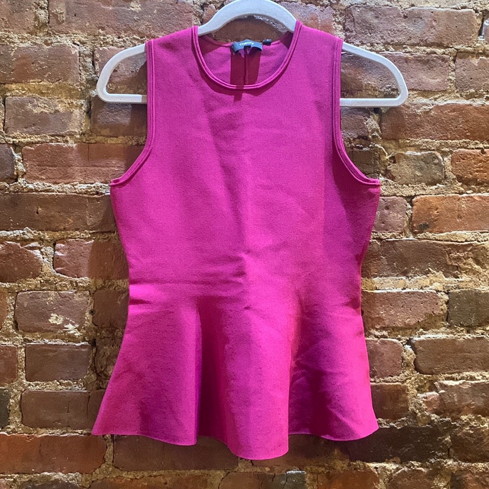 Brand New with Tags Theory Peplum Top Size S Deep Magenta